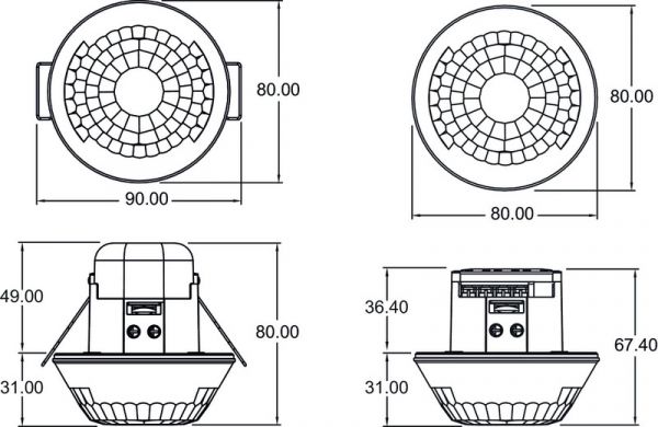 LÄSNÄOLOTUNNISTIN LUXA 103 S360-100-28 DE-UP WH