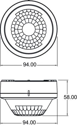 LÄSNÄOLOTUNNISTIN LUXA 103 S360-100-28 AP WH