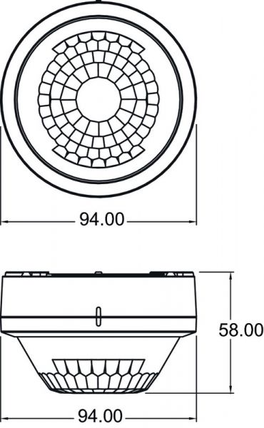 LÄSNÄOLOTUNNISTIN LUXA 103 S360-100-28 AP WH