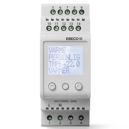 TERMOSTAATTI ELEKT EBECO EB-THERM 800 4-TOIMINEN DIN