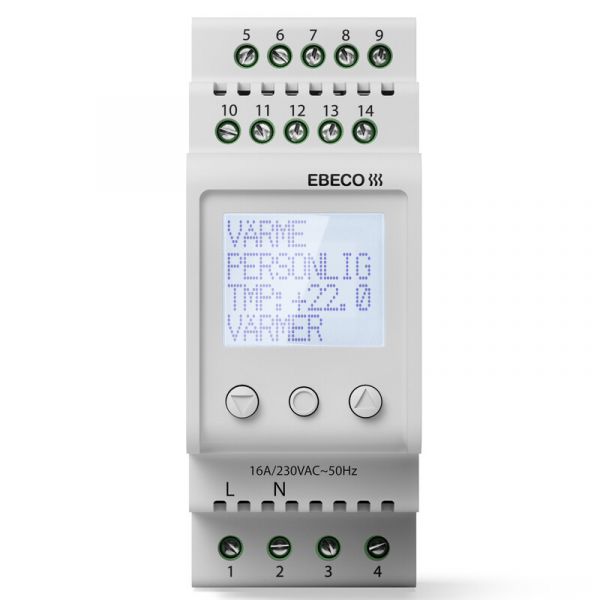TERMOSTAATTI ELEKT EBECO EB-THERM 800 4-TOIMINEN DIN