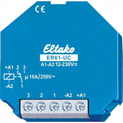 VÄLIRELE ELTAKO SARJA 61 1VK.10A/250VAC.45X45X18mm