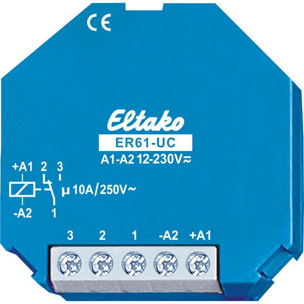 VÄLIRELE ELTAKO SARJA 61 1VK.10A/250VAC.45X45X18mm