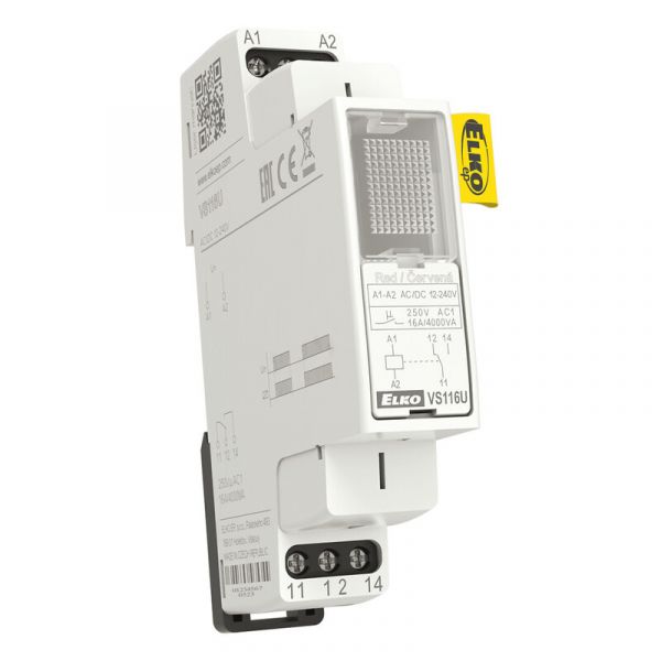 VÄLIRELE ELKO EP 1VK 16A 12-240VUC PUN LED