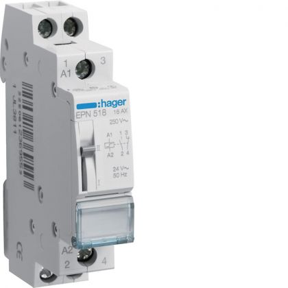 SYSÄYSRELE HAGER EPN518 1A+1S 24VAC/12VDC