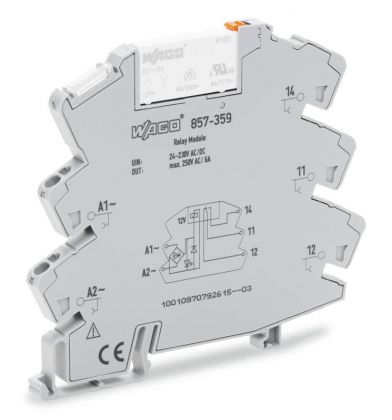 VÄLIRELE 24-230 VAC/DC, 1 NO/1NC, 6 A