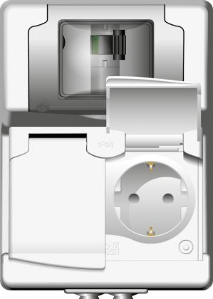 VIKAVIRTAPISTORAS PROTECTOR II 2S/16A/30MA/250V/IP44 PPR VA