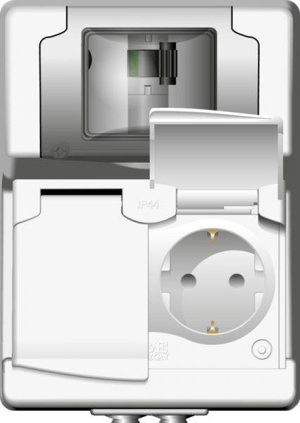 VIKAVIRTAPISTORAS PROTECTOR II 2S/16A/30MA/250V/IP44 PPR VA