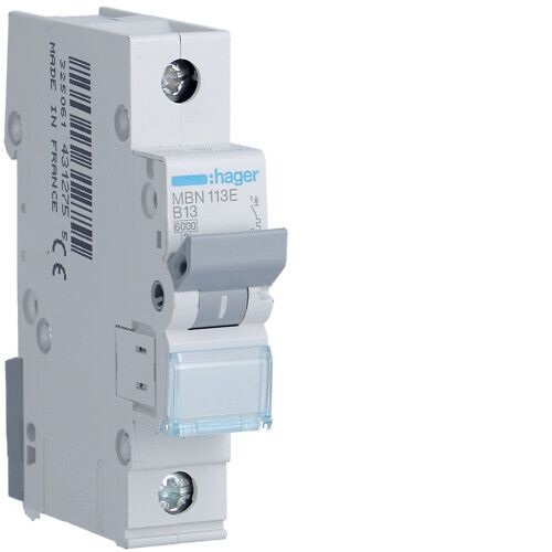 JOHDONSUOJAKATKAISIJA HAGER MBN113E 1x13A B-KÄY 6kA