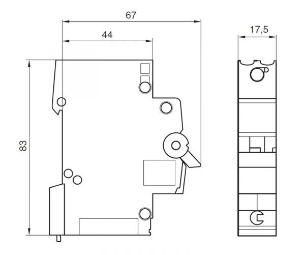 JOHDONSUOJAKATKAISIJA HAGER MCN116E 1x16A C-KÄYRÄ 6kA