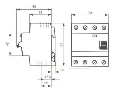 VIKAVIRTASUOJAKYTKIN F200 F204A-25/0.03 4-NAP 25A/30mA