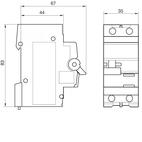 VIKAVIRTAJOHDONSUOJAKATK.HAGER ADA960G 30MA A/2X10A C-KÄY
