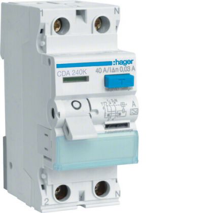 VIKAVIRTASUOJAKYTKIN HAGER CDA240K 30mA A/2x40A