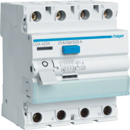 VIKAVIRTASUOJAKYTKIN HAGER CDA425K 30mA A/4X25A