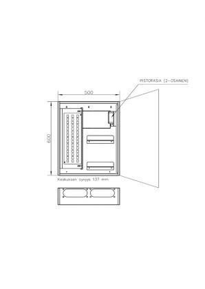 DATA-ASENNUSKOTELO FE BOXER 600 IP30 FE