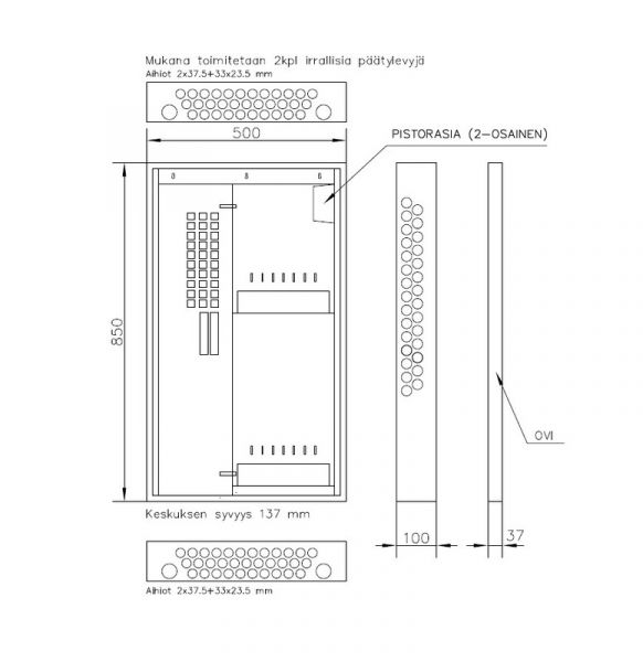 DATA-ASENNUSKOTELO FE BOXER 850 IP30 FE