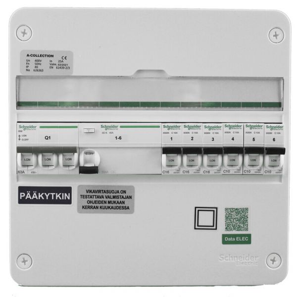 RYHMÄKESKUS PINTA A-COLLECTION ARK 25A/6JS/VVS IP30