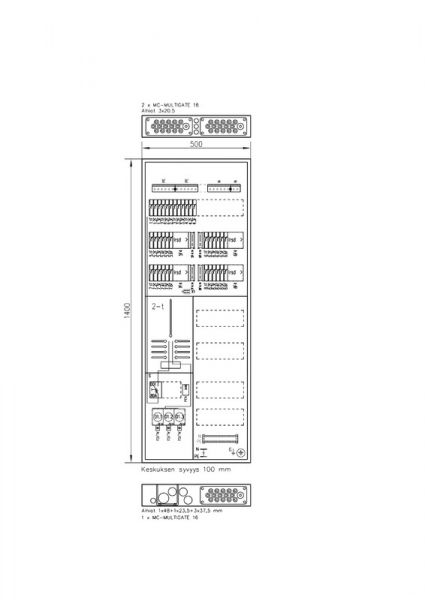 MITTAUSKESKUS UPPO/PINTA BOXER BOXER3836J2T 2T V 50A IP30 FE