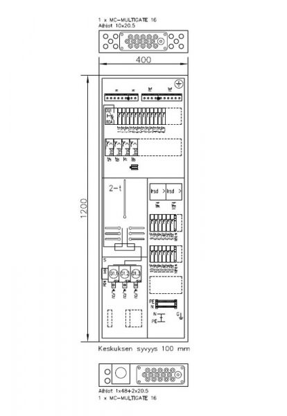 MITTAUSKESKUS UPPO/PINTA BOXER BOXER3828J2T-1200 50A IP30 FE