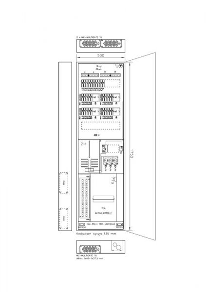 MITTAUSKESKUS UPPO/PINTA BOXER IT-BOXER3836J2T 2T V 63A IP30