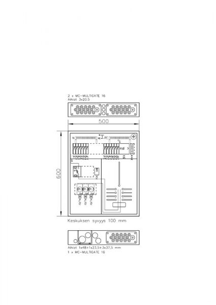MITTAUSKESKUS UPPO/PINTA BOXER BOXER3412P25 V 25A IP30 FE