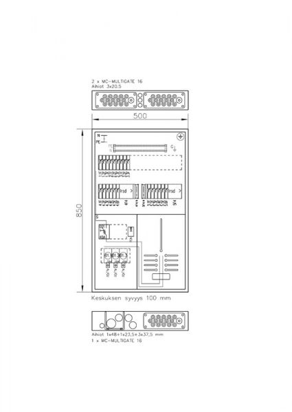 MITTAUSKESKUS UPPO/PINTA BOXER BOXER3421P25 V 25A IP30 FE