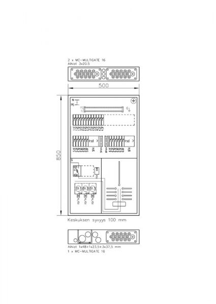 MITTAUSKESKUS UPPO/PINTA BOXER BOXER3424P63 V 35A IP30 FE