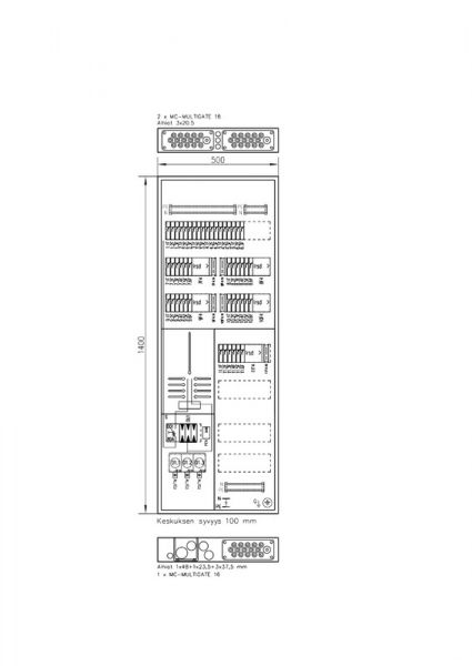 MITTAUSKESKUS UPPO/PINTA BOXER BOXER3848P63 YVP 1T V 63A IP30