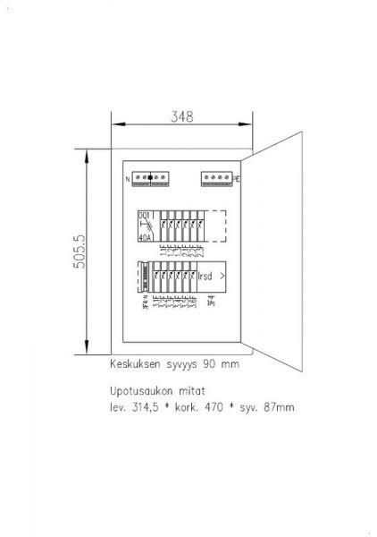 RYHMÄKESKUS UPPO SETTER SETTER3412 V 35A IP30 PS
