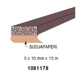 TIIVISTE SOLUKUMINAUHA 10X6 EPDM MU 15M