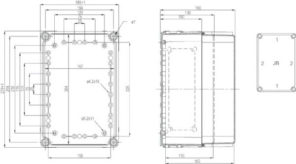 ASENNUSKOTELON KANSI PC FIBOX EKJ 30-T 280x190x30