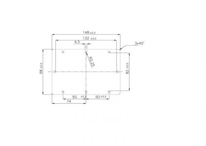ASENNUSLEVY FIBOX MIV 150 148x98