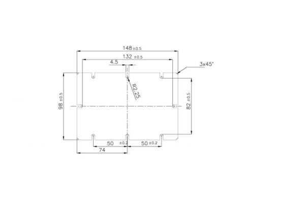 ASENNUSLEVY FIBOX MIV 150 148x98