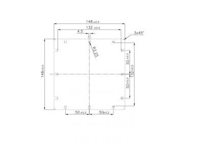 ASENNUSLEVY FIBOX MIV 175 148X148