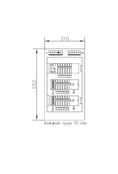 RYHMÄKESKUS PS BASSET BASSET3818 V 50A IP44 PS