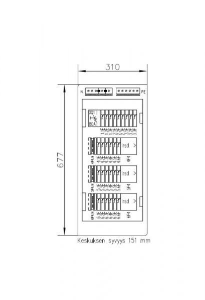 RYHMÄKESKUS PS BASSET BASSET3827 V 50A IP44 PS