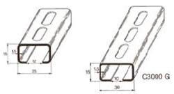 DIN-KISKO PROFILATI C2500WF PASS. 2m 25x15 REIJ.