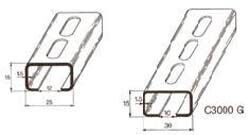 DIN-KISKO PROFILATI C3000WF PASS. 2m 30x15 REIJ.