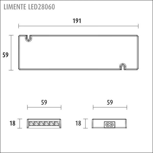 MUUNTAJA LIMENTE LED28060 MUUNTAJA 24V 0-60W