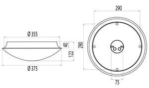 TUNNISTINVALAISIN ALUNO ALR375LED IP54 LED 13W/840 RAD