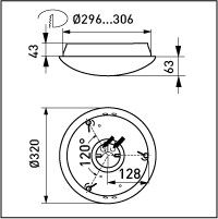 TUNNISTINVALAISIN ENSTO AVR320 IP44 LED10W/830/840 PIR