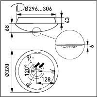 TUNNISTINVALAISIN ENSTO AVR320 IP44 LED14W/830/840 PIR