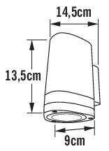 SEINÄVALAISIN ULKO KONSTSMIDE 7511-250 MODENA ALAS VA GU10
