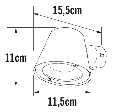 SEINÄVALAISIN ULKO KONSTSMIDE TRIESTE 7523-370 IP44 GU10 ANT