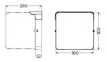 NUMEROVALAISIN NOPPA CUBE IP65 IK10 12W/840 PCO WH