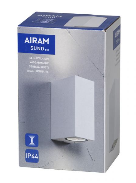 YLEISVALAISIN PINTA SUNDDOUBLE IP44 2XGU10 GLC WH