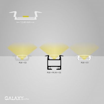 VALOPROFIILI/-NAUHA GALAXY PL8 LED UPPOAS.PROF. 2M MU