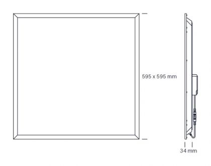 MODUULIVALAISIN NORDTRONIC IP20 4000LM 40W 840 WH 600X600