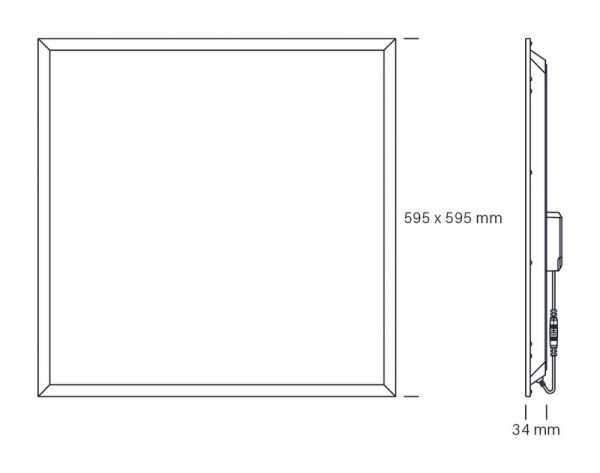 MODUULIVALAISIN NORDTRONIC IP20 4000LM 40W 840 WH 600X600