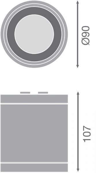 ALASVALO DOWNLIGHT SF DL SF IP65 DN90 15W/840 60D BK